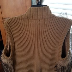 Michael Kors Sweaters - Michael Kors fur trimmed sweater vest Michael Kors Sweaters - Michael Kors fur trimmed sweater vest